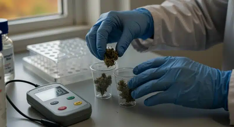 Qué es la marihuana candy analizada mediante control de calidad y evaluación de perfiles aromáticos.