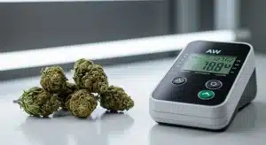 Medición de la actividad de agua para prevenir riesgos de contaminación durante el secado y curado del cannabis.