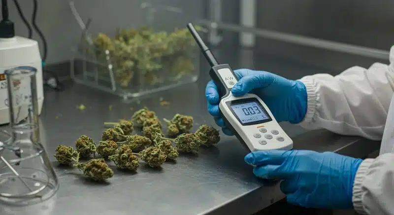 La elección de una genética resistente, junto con el control de la actividad de agua (aw) durante el secado y almacenamiento, ayuda a reducir el riesgo microbiano en el cannabis.