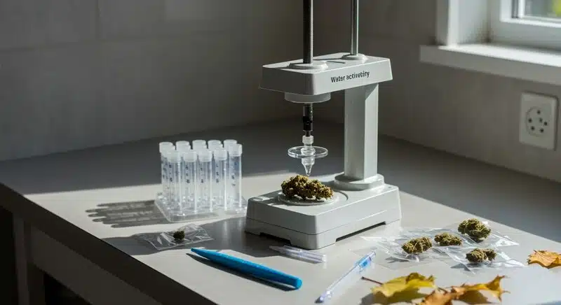 Análisis de muestras de cannabis para identificar las mejores semillas de cannabis para ambientes húmedos.