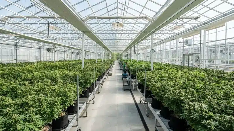 Cultivo de cannabis en invernadero y control de riesgos de Salmonella en la producción de cannabis.
