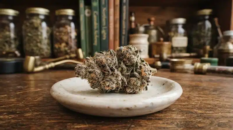 Cogollos secos de Harlequin x Bubba Kush Regular tras el manicurado.